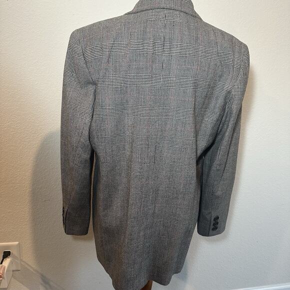 VTG Giorgio Houndstooth Plaid Wool Double Breasted Hi Waist Pants Suit Large 90s - Picture 6 of 16